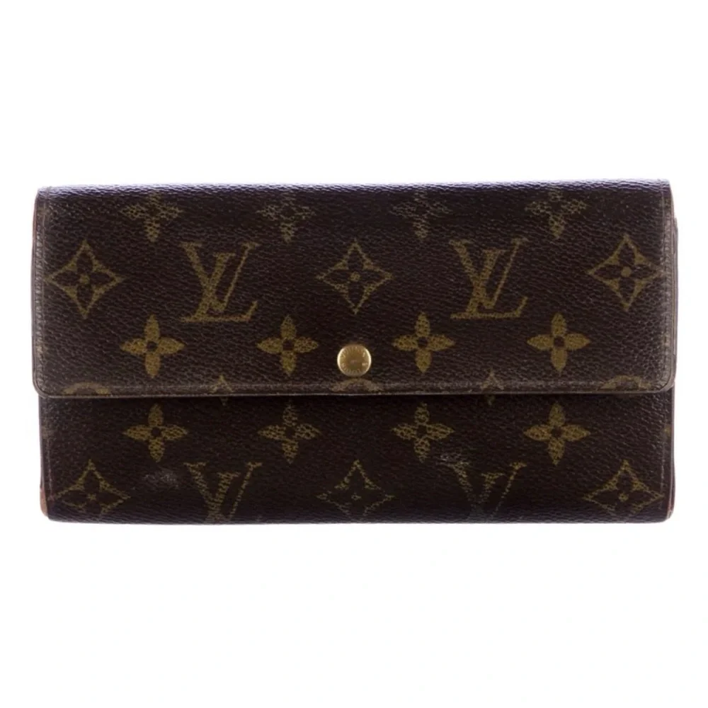 Louis Vuitton LV Monogram Coated Canvas Sarah Wallet - Classic Long Wallet - Picture 3 of 10